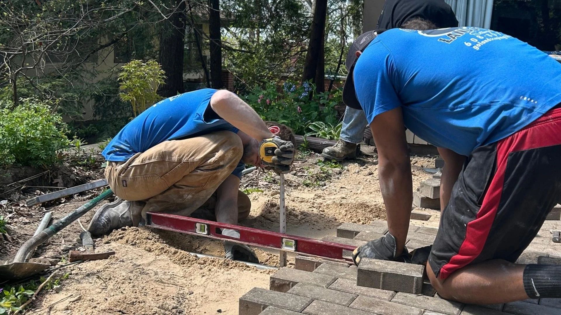 GO Landscaping local team on a Wisconsin job site